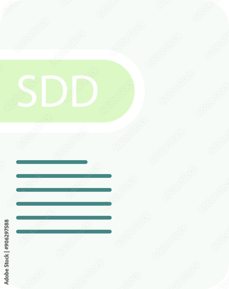 SDD File icon deep and minimal SDD File icon deep and minimal