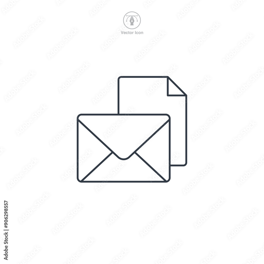 Email icon symbol vector illustration isolated on white background Email icon symbol vector illustration isolated on white background