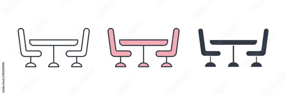 Conference room icon symbol vector illustration isolated on white background Conference room icon symbol vector illustration isolated on white background