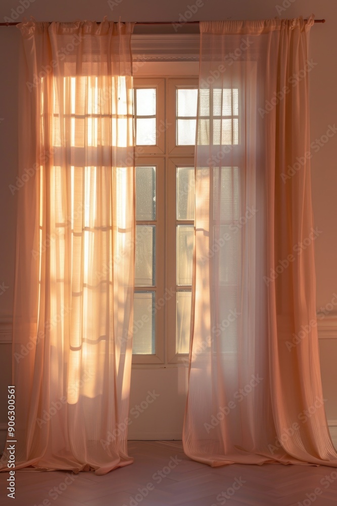 Window with sheer curtains Window with sheer curtains