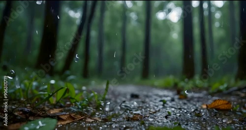 rain drops on the ground