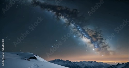 snow covered mountains