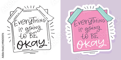 Cute hand drawn doodle lettering quote. Lettering for t-shirt design, mug print, bag print, clothes fashion. 100% hand drawn vector image.