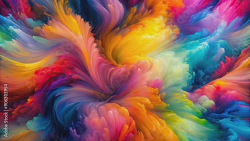 Wallpaper Mural Colorful abstract background with vibrant paint strokes , vibrant, colorful, background, artistic, expression, dynamic, swirls Torontodigital.ca