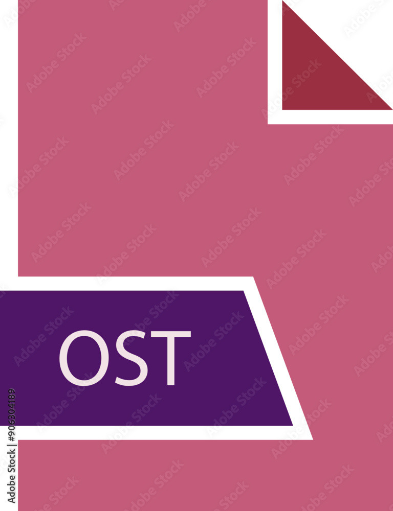 OST File format icon shape OST File format icon shape