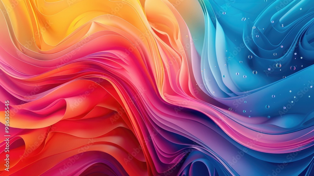 Fototapeta premium Colorful Abstract Ocean Waves