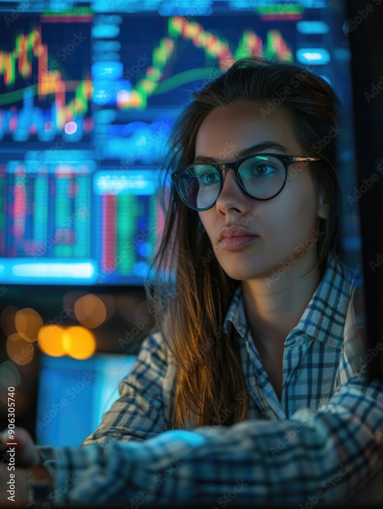 Woman Working on Computer Woman Working on Computer