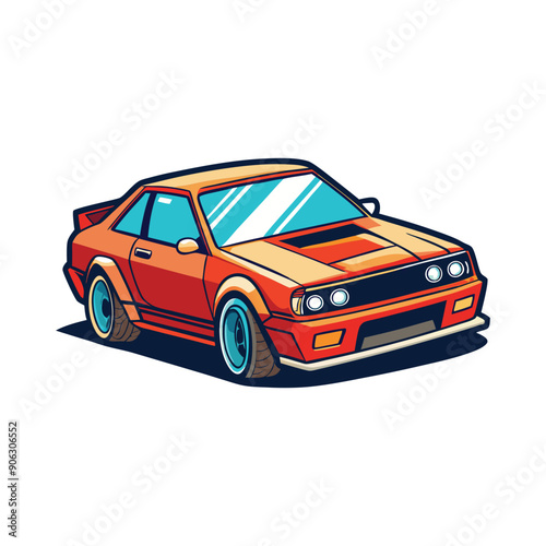 car flat vector design illustration