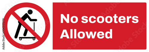 Free Download ISO prohibition safety signs v2 landscape_no scooters allowed size 1/2 a4,a3,a2,a1	
 - GFXLoad