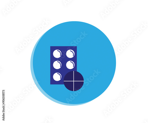 Medical Pills icon, medical sign and symbol