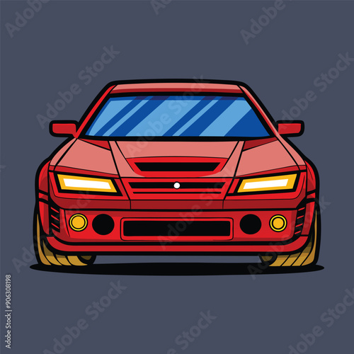 car flat vector design illustration