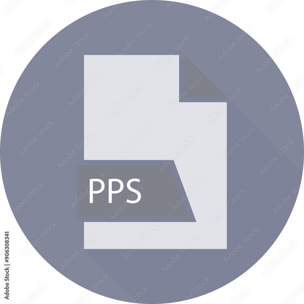 PPS File format icon shape PPS File format icon shape