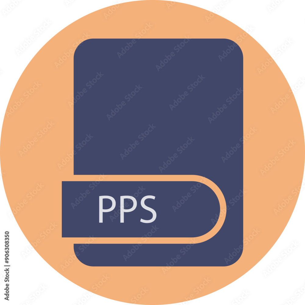 PPS File format minimal icon outline PPS File format minimal icon outline