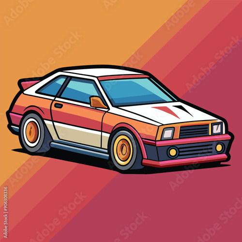 car flat vector design illustration
