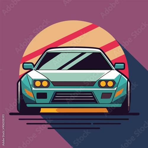 car flat vector design illustration