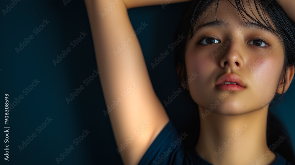 Naklejka premium 脇のケアと美容 - 女性のムダ毛と臭い対策