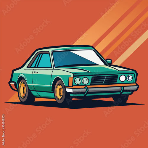 car flat vector design illustration