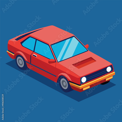 car flat vector design illustration