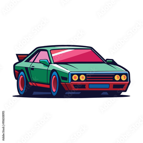 car flat vector design illustration