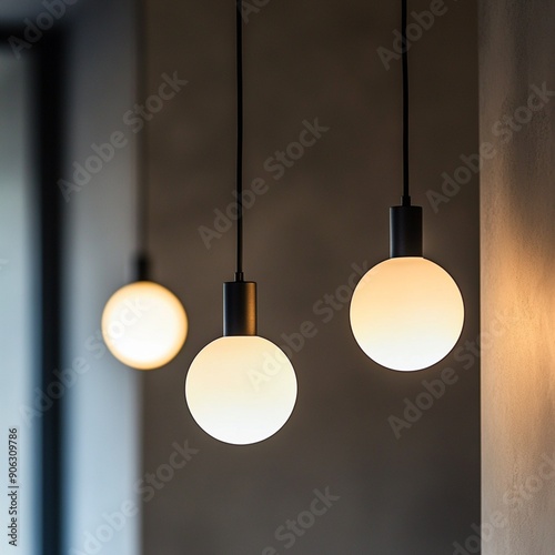 Elegant Illumination: Minimalist Lamps in Living Room Setting