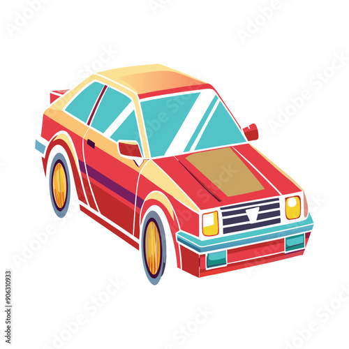 car flat vector design illustration