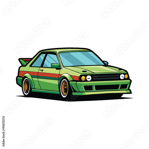 car flat vector design illustration