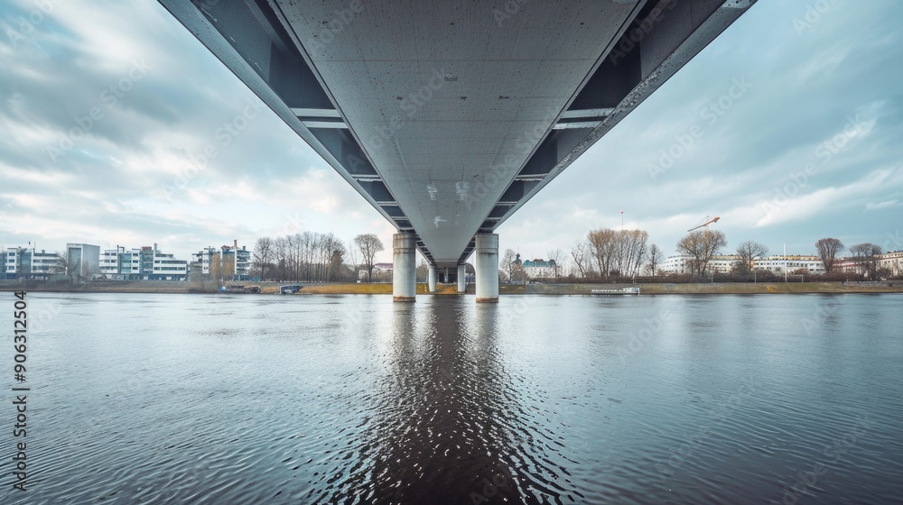 Bridge Over Water with Buildings Bridge Over Water with Buildings