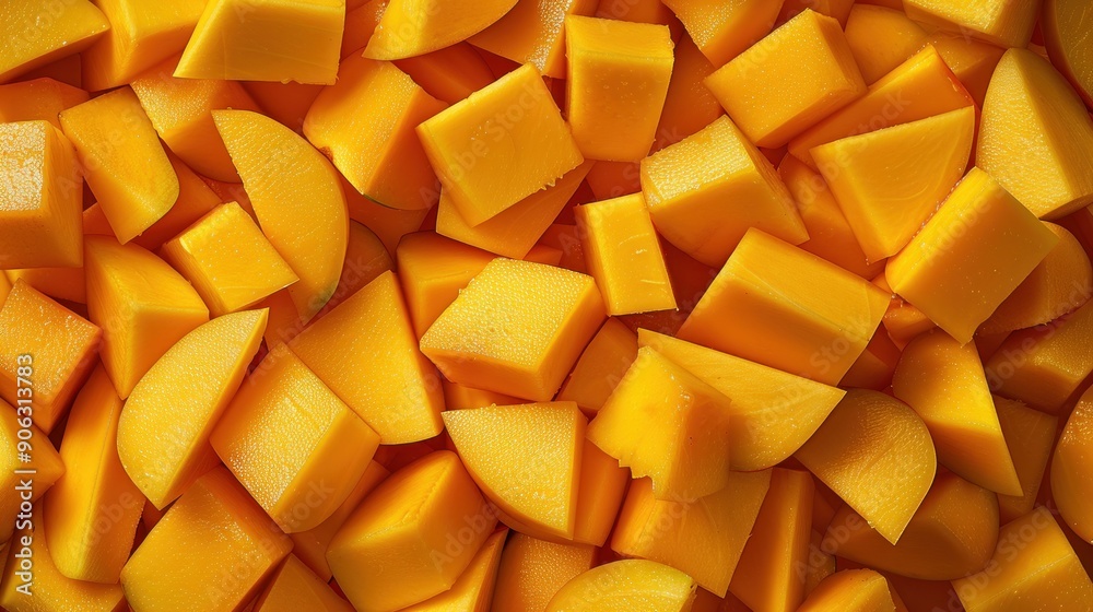 Freshly Cut Mango Slices