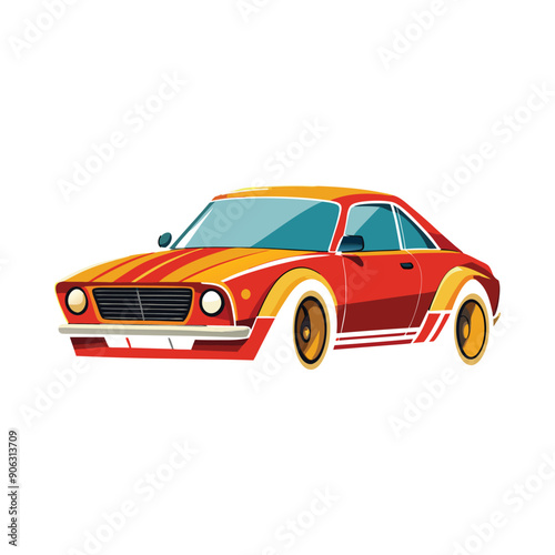 car flat vector design illustration