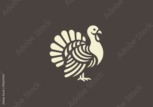 Turkey bird logo, icon, emblem