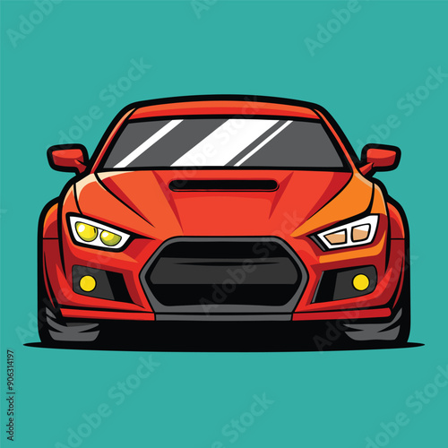car flat vector design illustration