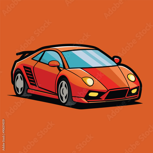 car flat vector design illustration
