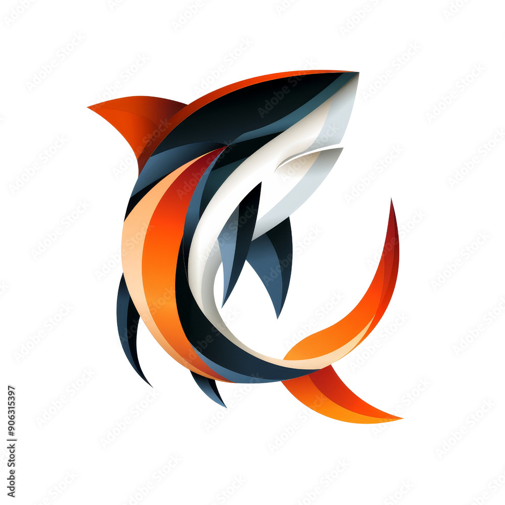 Abstract Colorful Fish Logo Design with Vibrant Gradients Abstract Colorful Fish Logo Design with Vibrant Gradients
