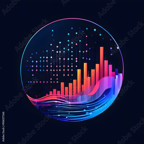 illustration of a chart, tabular, bar chart, data, data logo, design, digital