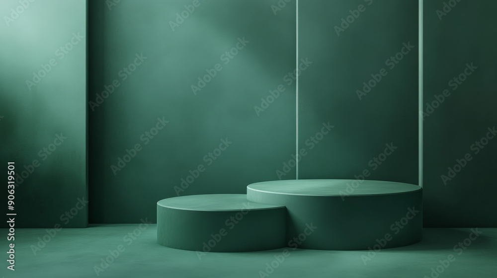 custom made wallpaper toronto digitalA dark matte jade green background with a soft, luxurious finish. The central area is smooth and clear, providing space for elegant design elements.