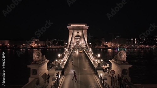 Aerial panorama drone view of Budapest city centre with beautiful architecture.
