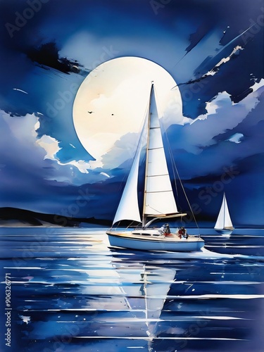 sailing boat on the sea