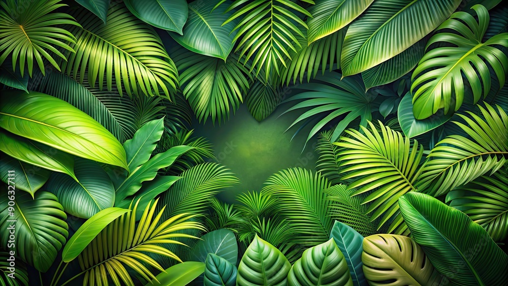 Lush tropical foliage creating a vibrant green background, jungle, lush, tropical, foliage, backdrop, greenery, vibrant Lush tropical foliage creating a vibrant green background, jungle, lush, tropical, foliage, backdrop, greenery, vibrant