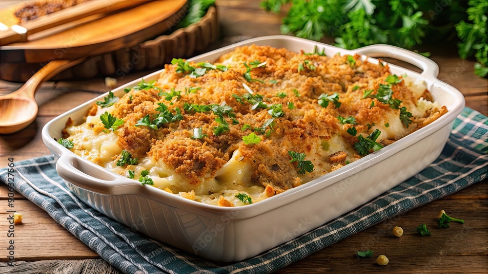 Cheesy and savory French onion chicken casserole with crispy breadcrumbs, baked, comfort food, casserole, chicken Cheesy and savory French onion chicken casserole with crispy breadcrumbs, baked, comfort food, casserole, chicken