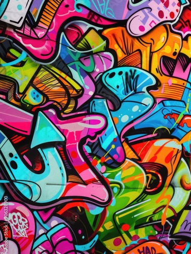 Wallpaper Mural Colorful Graffiti Wall Torontodigital.ca