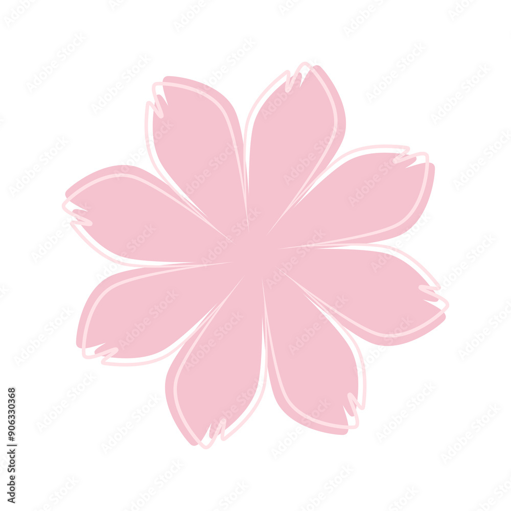 Doodle flower leaf line decoration boho simple inspired by malva sylvestris and sakura that can be used for sticker, book, scrapbook, icon, decorative, e.t.c with aesthetic pink colorful color Doodle flower leaf line decoration boho simple inspired by malva sylvestris and sakura that can be used for sticker, book, scrapbook, icon, decorative, e.t.c with aesthetic pink colorful color
