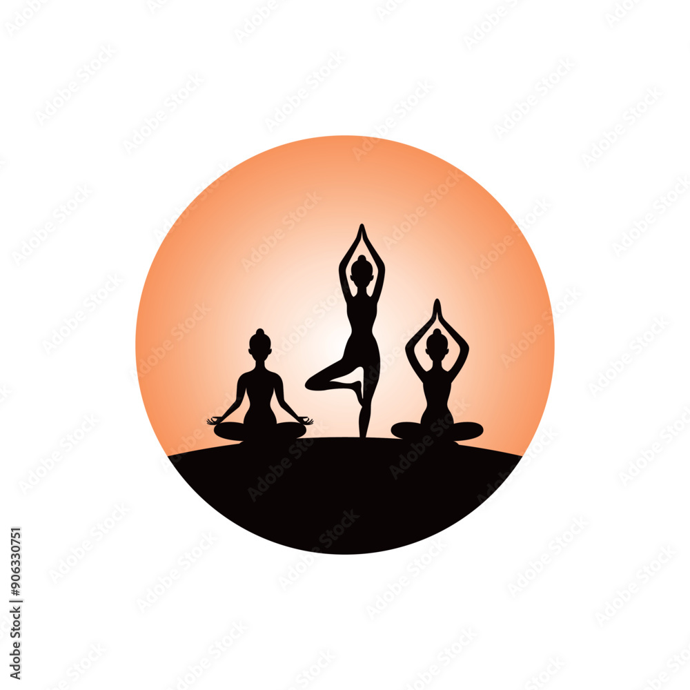 meditation yoga silhouette vector logo dwsign template icon clipart meditation yoga silhouette vector logo dwsign template icon clipart