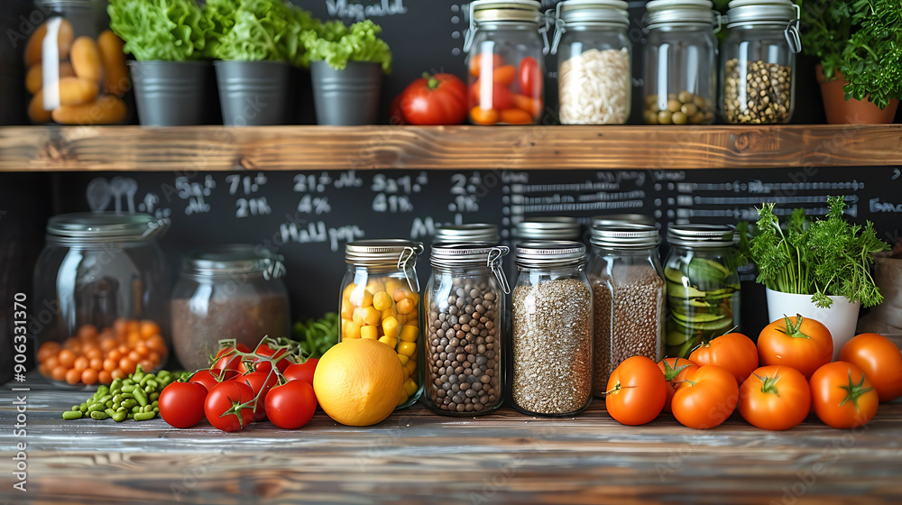 Image of a nutritionist's office with various charts and healthy food displays highlighting the importance of a balanced diet for maintaining health Image of a nutritionist's office with various charts and healthy food displays highlighting the importance of a balanced diet for maintaining health