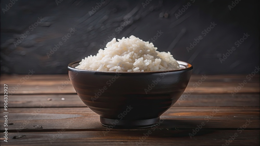 Close-up shot of a dark bowl with steamed rice isolated on , steamed, rice, bowl, isolated,close-up, food, meal, asian, white Close-up shot of a dark bowl with steamed rice isolated on , steamed, rice, bowl, isolated,close-up, food, meal, asian, white
