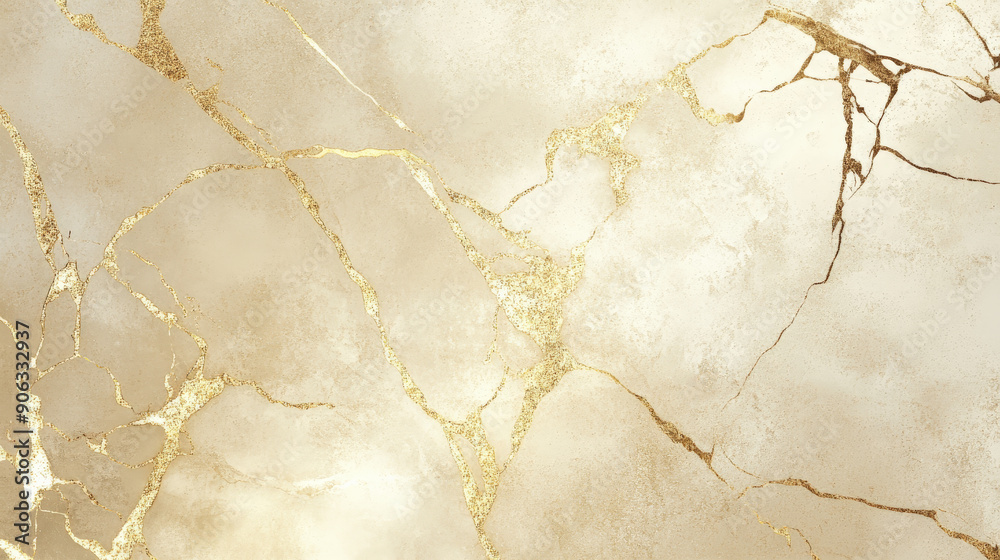 Fototapeta premium A gold background with a marble texture. The luxurious gold veining enhances the opulent feel of the design.