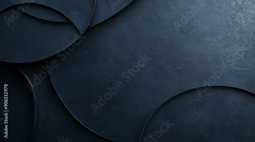 Obraz  z motywem A dark matte slate blue background with a refined, luxurious look. The central area is left blank, ideal for incorporating design or branding elements.