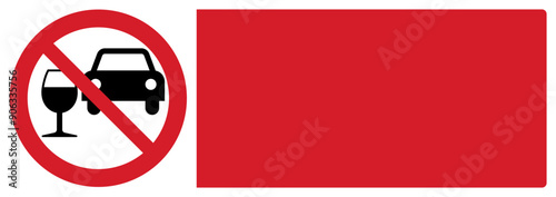 ISO prohibition safety signs_do not drink and drive your custom message here landscape size 1/2 a4/a3/a2/a1