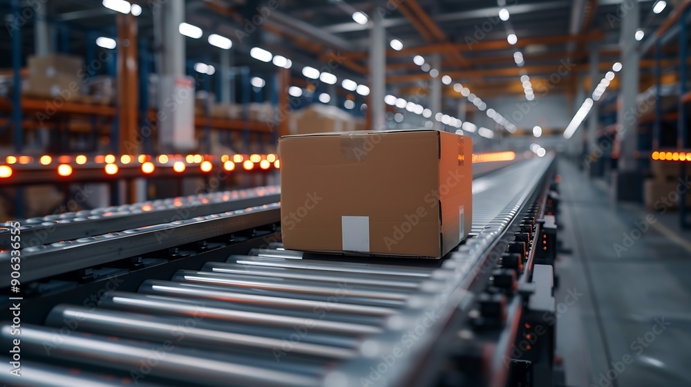 Automated Conveyor Belt Sorting Mechanism in a Logistics Center Automatic Engineering Solution Handling and Preparing Parcels for Delivery to Clients Warehouse Shot : Generative AI Automated Conveyor Belt Sorting Mechanism in a Logistics Center Automatic Engineering Solution Handling and Preparing Parcels for Delivery to Clients Warehouse Shot : Generative AI