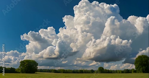 clouds over the field