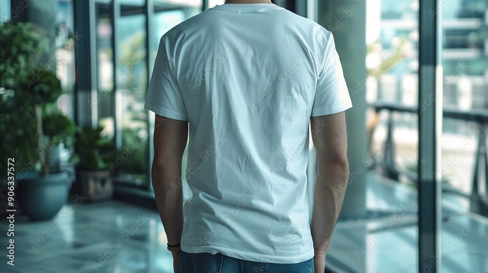 White Tshirt mock up front and back view Male model wearing plain white tshirt mockup Tshirt design template Blank tshirt for printing : Generative AI White Tshirt mock up front and back view Male model wearing plain white tshirt mockup Tshirt design template Blank tshirt for printing : Generative AI